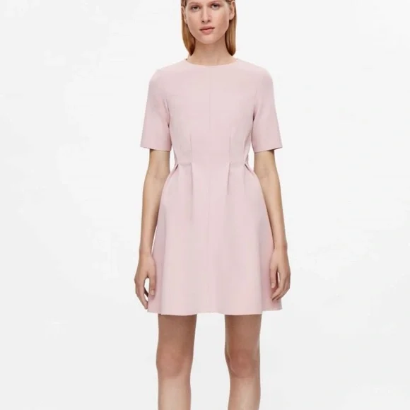 cos waisted dress with pleats Cos bandeau Pleated Drop Waist Maxi by COS